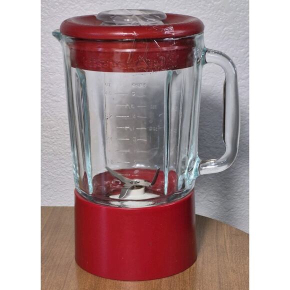 Genuine KitchenAid Blender KSB5 40oz/5 Cup Red Glass Replacement Pitcher - Picture 1 of 10